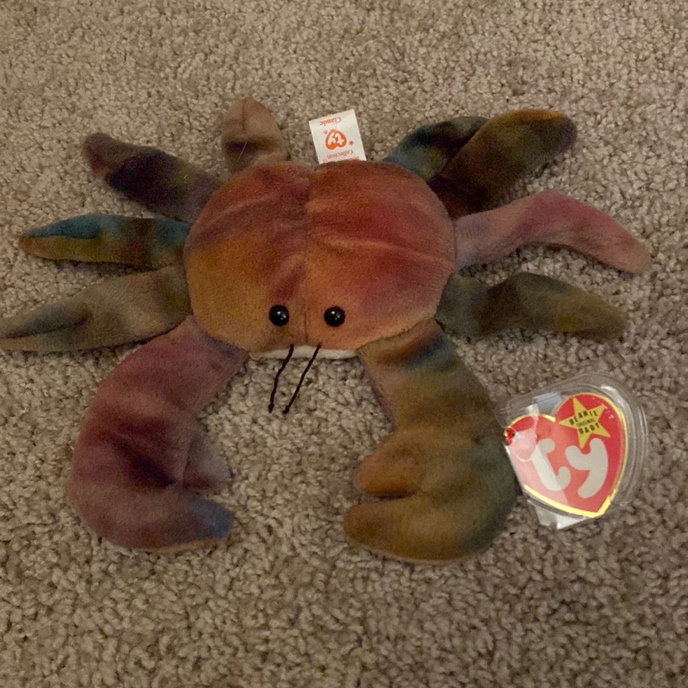 NWT Claude Ty Beanie Baby Crab